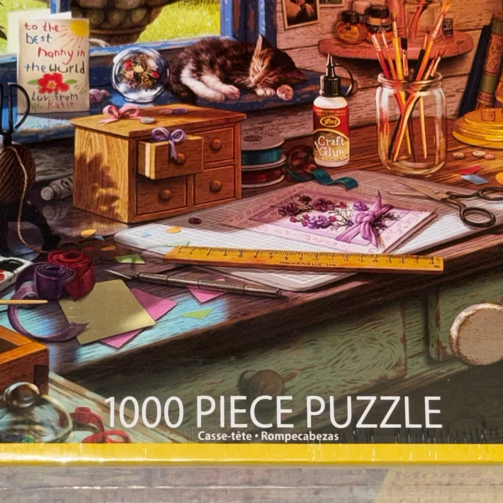 White Mountain Mom's‎ Craft Room Puzzle - Vibrant Colors 1000 piece NEW